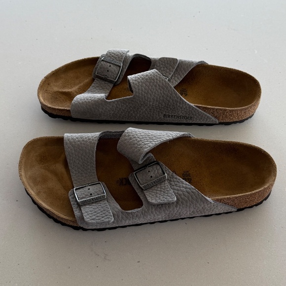 Birkenstock - Arizona - Nubuck Leather - Desert Buck Whale Gray - US Men’s 13 - Picture 6 of 10